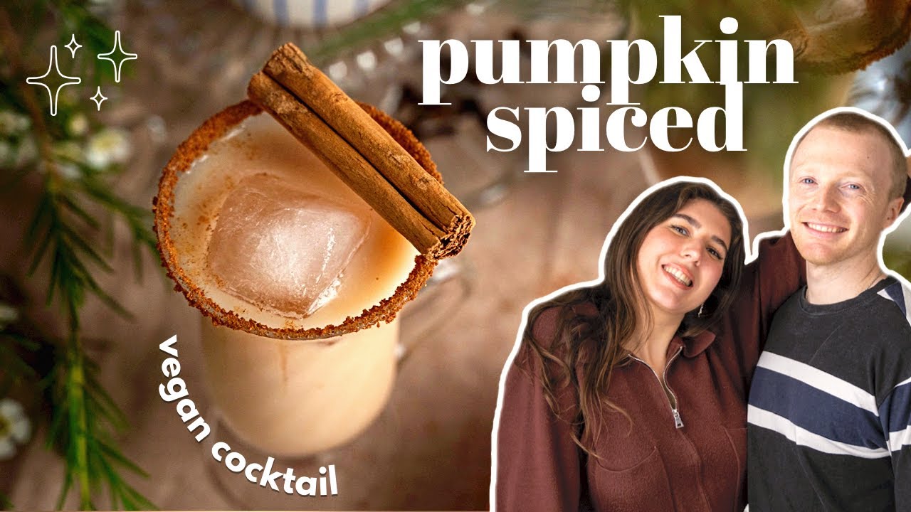 Pumpkin Spiced White Russian - Vegan Cocktail | autumnal drinks recipe