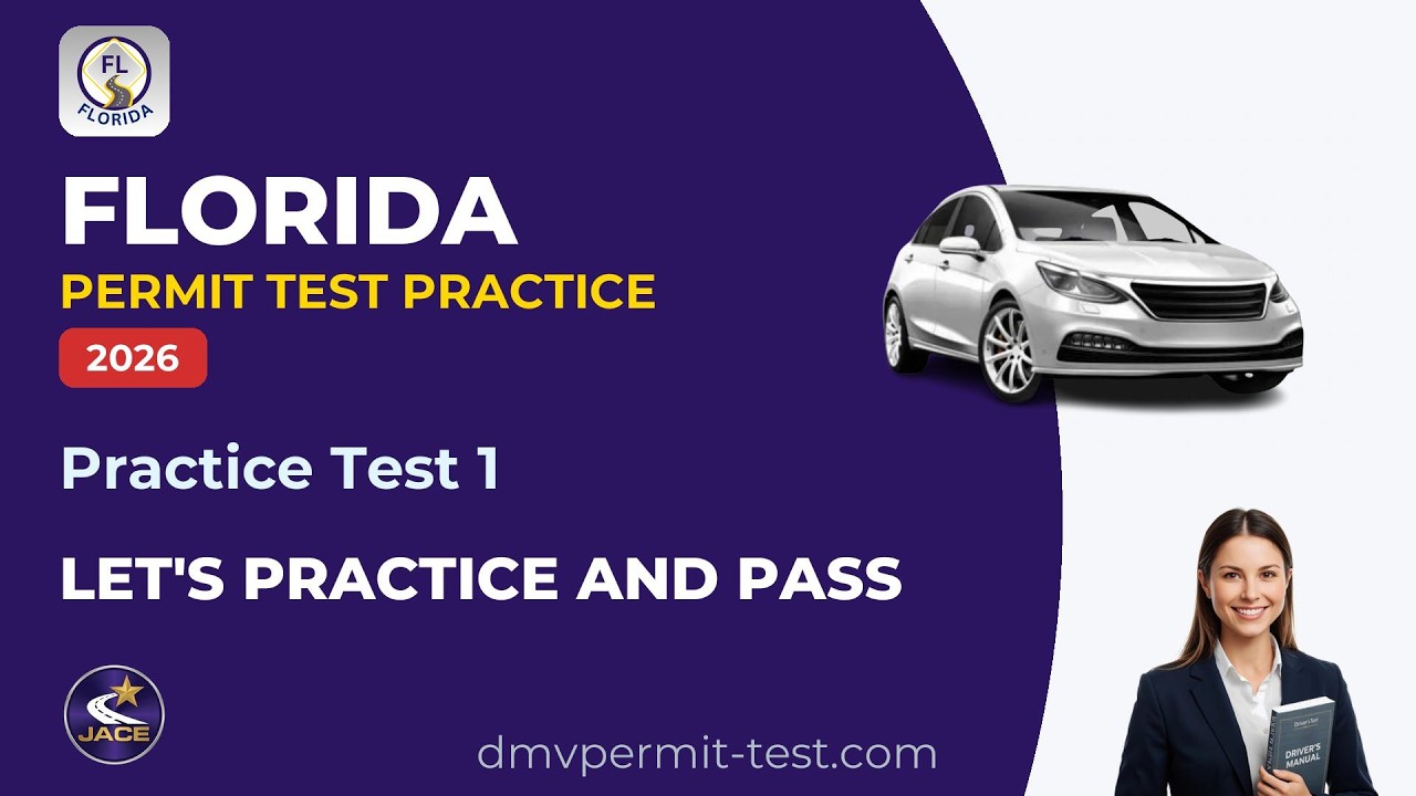 JACE: 2026 Florida DMV Written Test Practice #1 | FL Knowledge Exam Practice | Exam Like 40 Qs