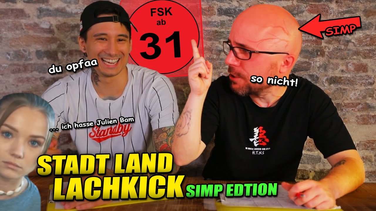Stadt Land Lachkick - Simp Assi Edition, weil Julien Bam ein Assi und Thomas 1 Simp ist