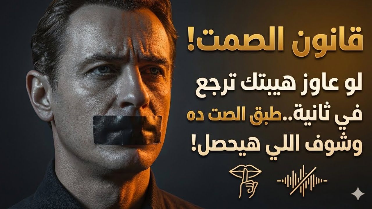 لو عاوز هيبتك ترجع في ثانية.. طبق قانون الصمت ده وشوف اللي هيحصل!
