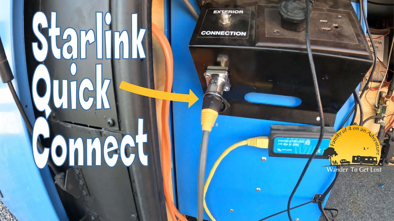 CUTTING OUR STARLINK CORD!! | Installing An Quick Connect