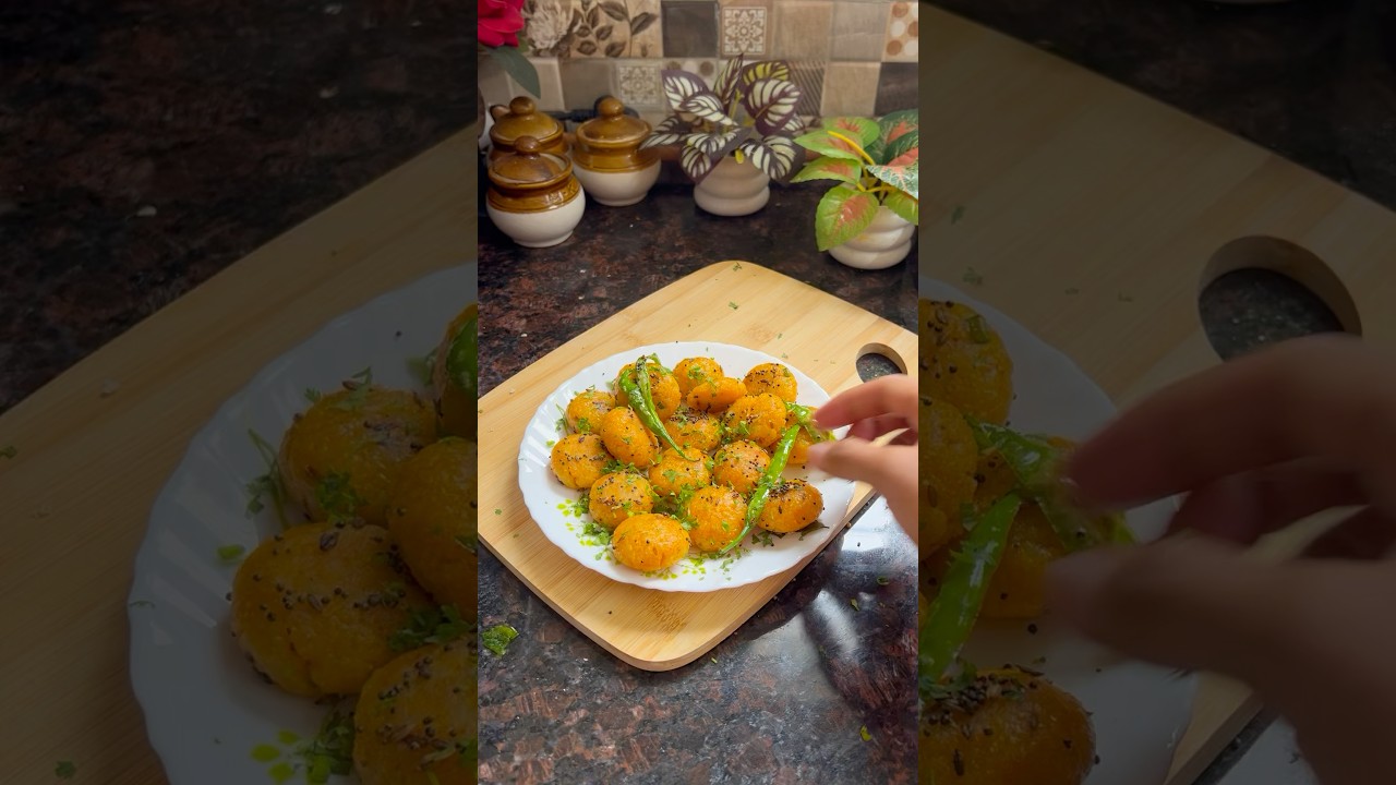 Healthy steamed poha dumplings 🥟🍽️😍😋 #food #dumplings #shortsfeed #viralshort