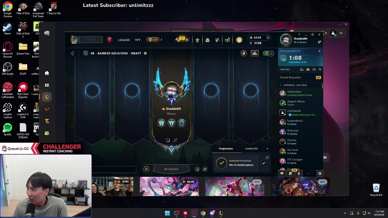 ✅STRAIGHT TO THE TOP✅Challenger 1108 LP / RANK 192✅ELO SLINGSHOT PRIMED✅