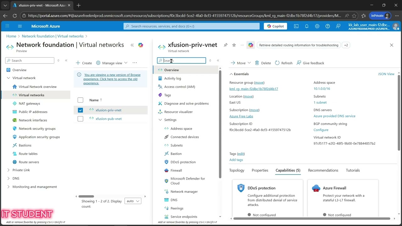 100 days of cloud Azure Day35 Configuring Virtual Network Peering