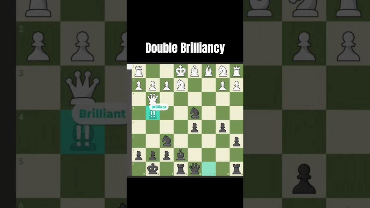 Double brilliant #chess #brilliantmove #gaming #chessmoves #youtubeshorts #youtubegaming #games