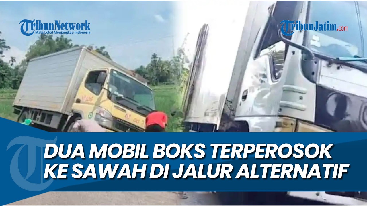 TERPEROSOK KE SAWAH, Kecelakaan Dua Mobil Boks dalam Sehari di Jalur Alternatif Bondowoso