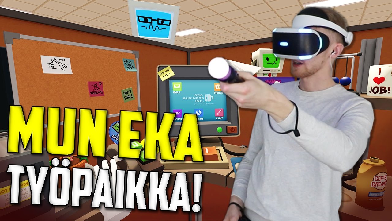 ENSIMMÄINEN PS4 VIRTUAL REALITY VIDEO! | Job Simulator #1
