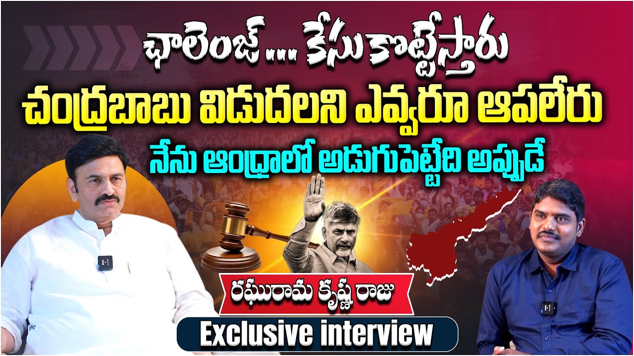 ఛాలెంజ్...కేసు కొట్టేస్తారు | YCP MP Raghu Rama Krishna Raju Exclusive Interview | Telugu Interviews