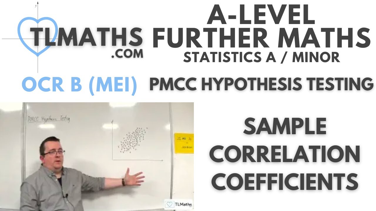 OCR MEI Statistics Minor C: PMCC Hypothesis Testing: 01 Sample Correlation Coefficients