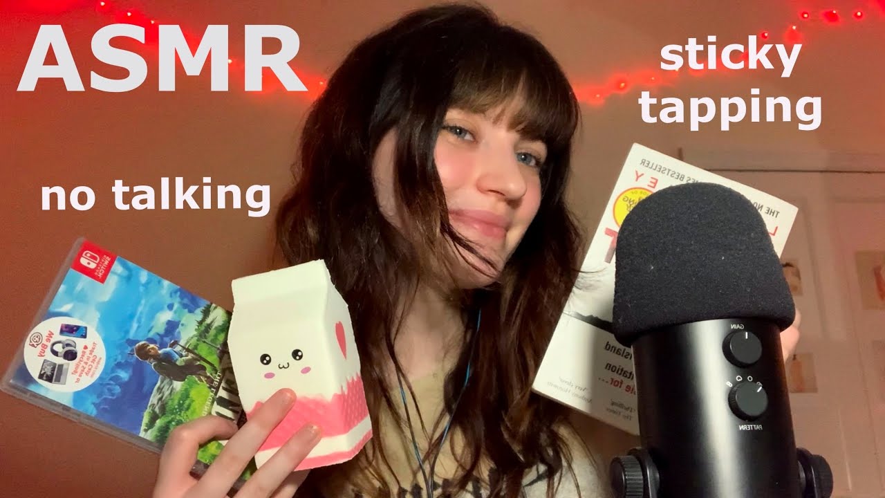 ASMR ~ Sticky Fingertip Tapping & Gripping! (No Talking, Squishies)