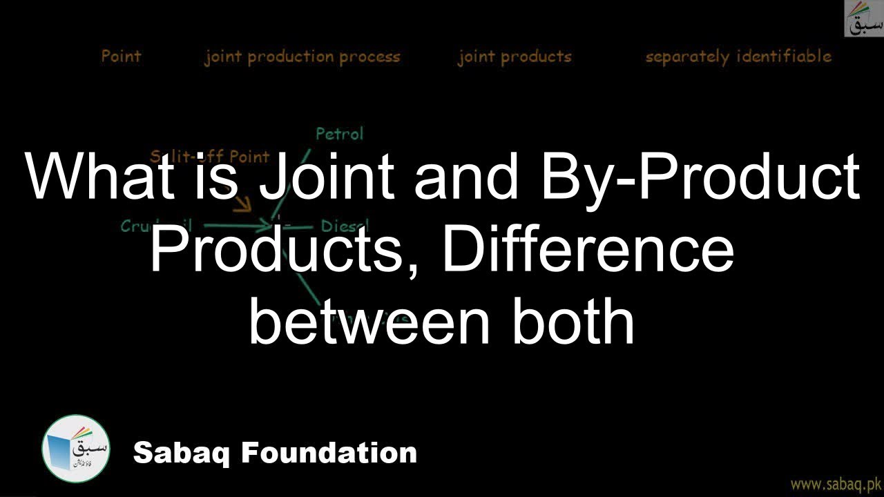 What is Joint and By-Product Products, Difference between both, Accounting Lecture | Sabaq.pk