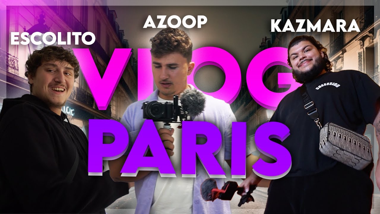 3 CRÉATEURS À PARIS DANS UN VLOG (ESCAPE GAME HORROR, SPORT...) | w/Kazmara & Escolito 💜
