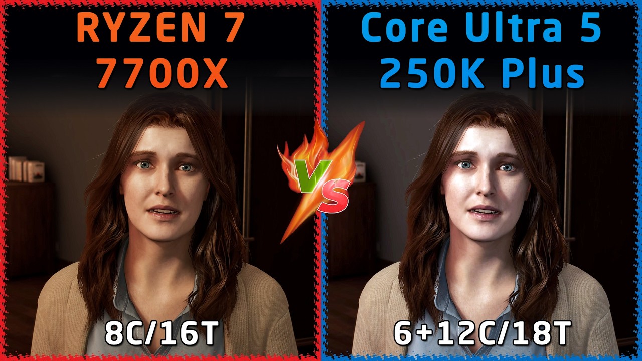 AMD Ryzen 7 7700X vs Intel Core Ultra 5 250K Plus