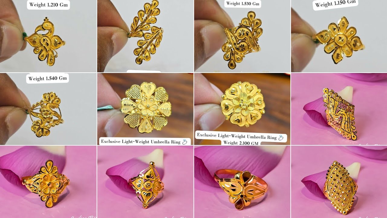 Beautiful gold ring designs for daily use/ gold ring designs 1 gram/ engagement ring 