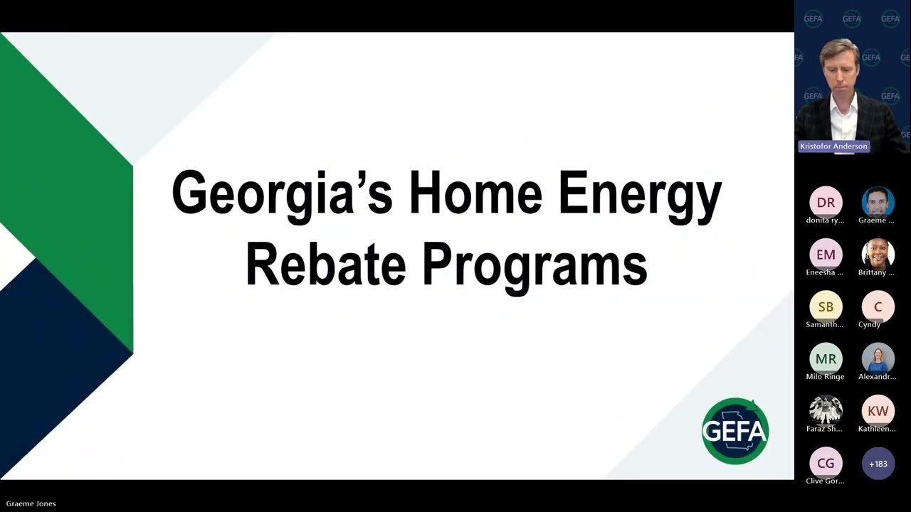 GEFA's Public Webinar on Georgia's Home Energy Rebate Programs