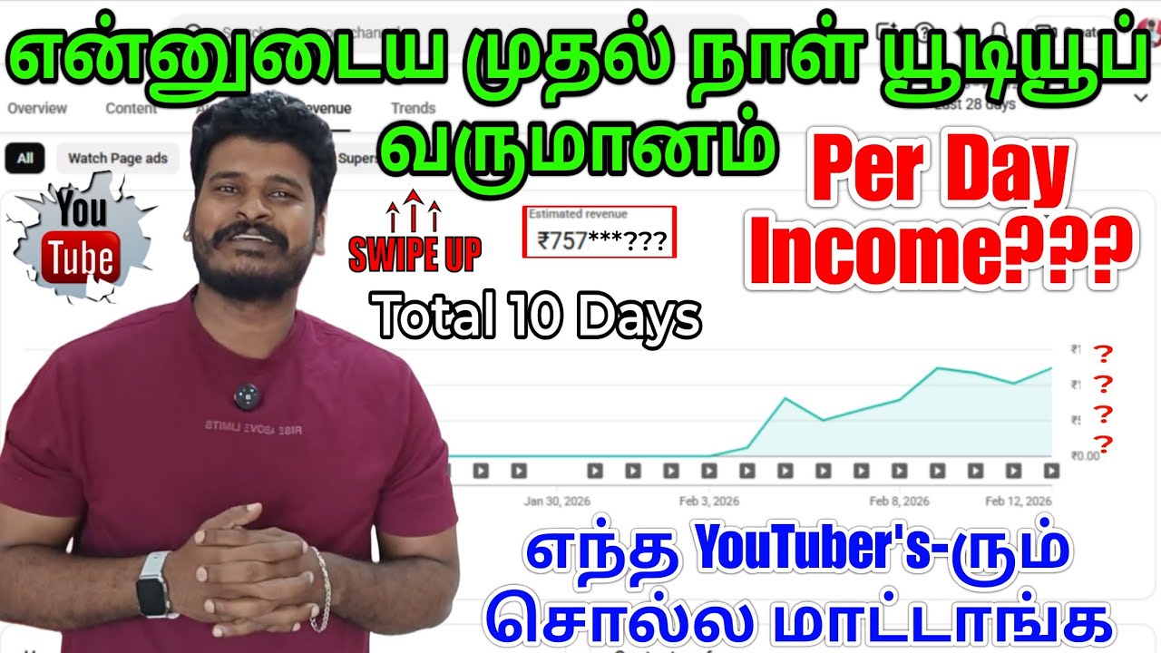 YouTube Monetization ஆன 10 நாட்களில் என்ன வருமானம் வந்தது? | Real Income Proof Tamil VDTamilYT 
