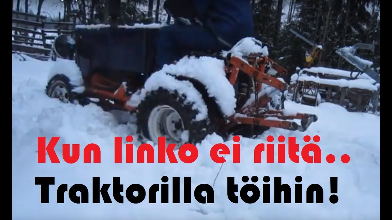 Lumen luontia lingolla ja Suzuki traktorilla