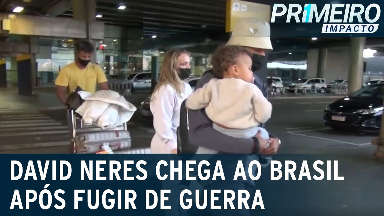 David Neres chega ao Brasil após fugir de guerra na Ucrânia | Primeiro Impacto (02/03/22)
