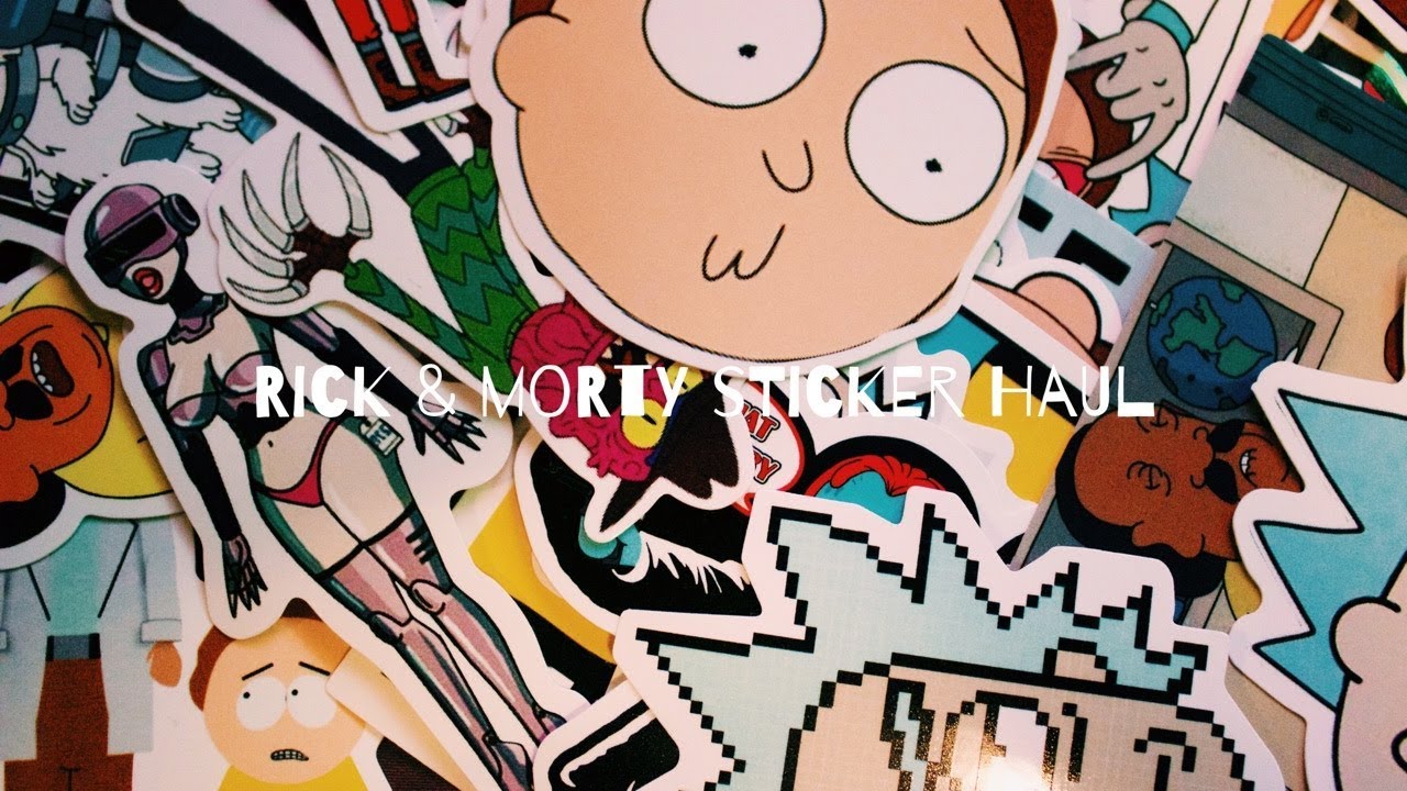 RICK AND MORTY STICKER HAUL // WISH APP
