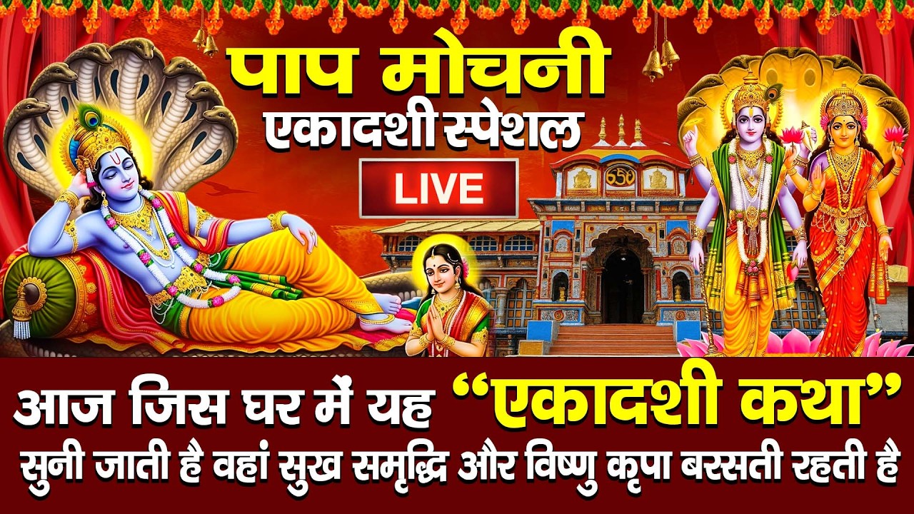 LIVE : आज के दिन पापमोचनी एकादशी की कथा सुनने से आपकी सभी मनोकामननाए पूर्ण हो जाएँगी | Ekadashi 2026