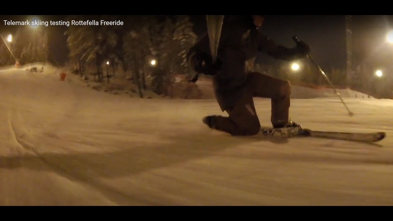 Telemark skiing testing Rottefella Freeride