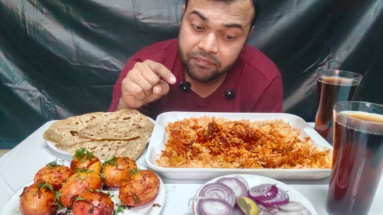 Chicken  Biryani l Masala Wala Anda l Butter Ka Paratha  2 Glass Cold 🍻 Drink l  Salad 🥗 l