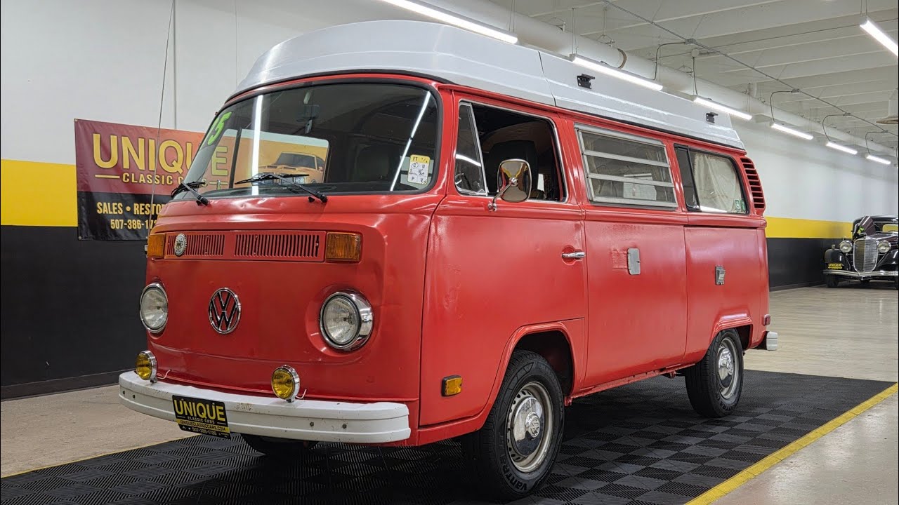 1975 Volkswagen Type II Popup Camper Bus | For Sale $19,900