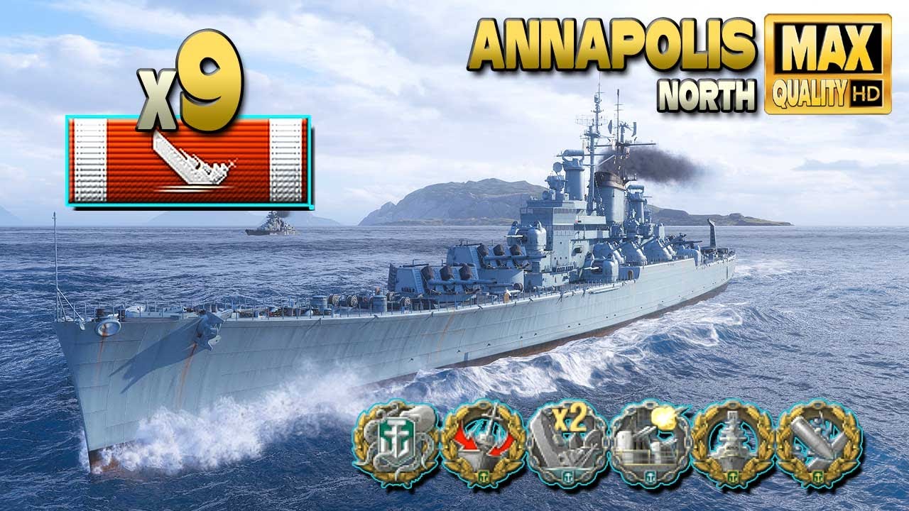 Суперкрейсер Аннаполис: огромное возвращение на карту Север - World of Warships