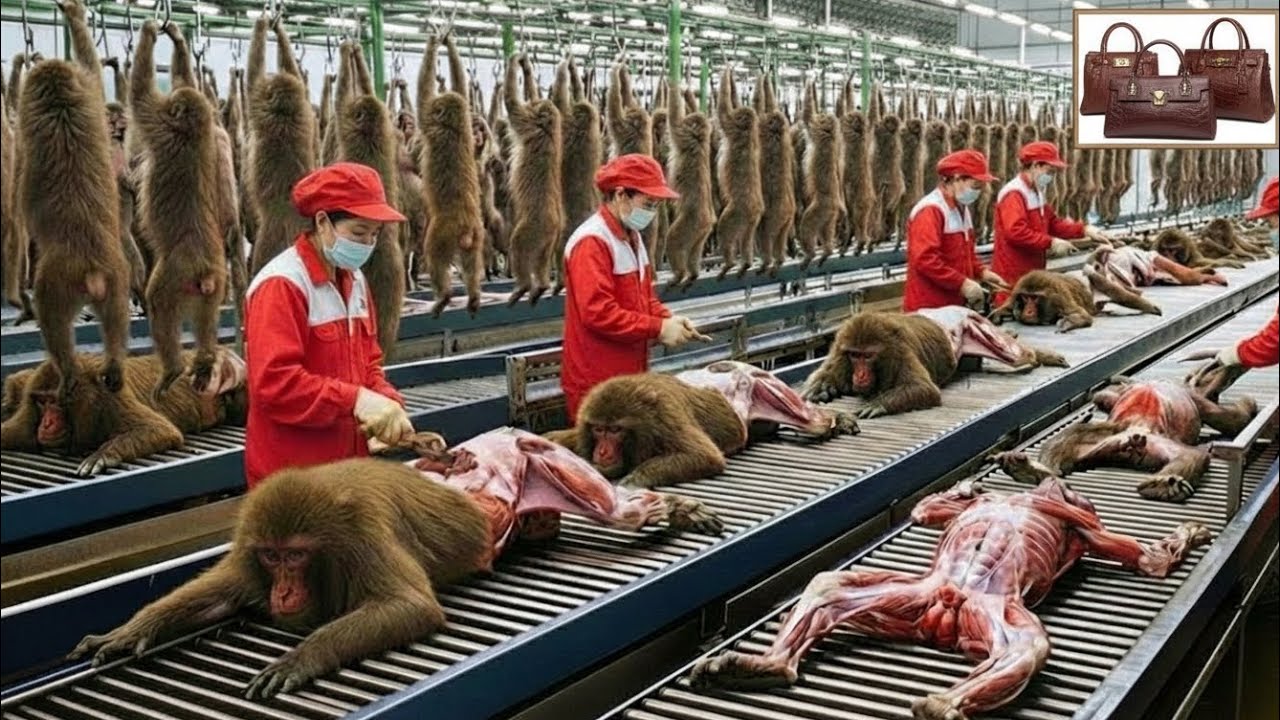 Inside the Monkey Leather Factory l Full Process From Raw Material to Luxury Bags 