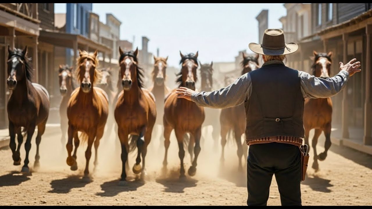 Town Thought He Was Just an Old Cowboy — Until Wild Stallions Stampeded and He Stopped Them