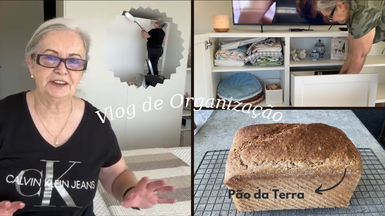 Vlog de Organização do móvel da sala /Quarto de cama~ Fiz pão da terra ~ Folhados c/compota de maçã 