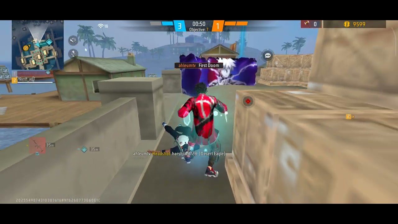Playing custom with unknown person's.                           2 vs 2 