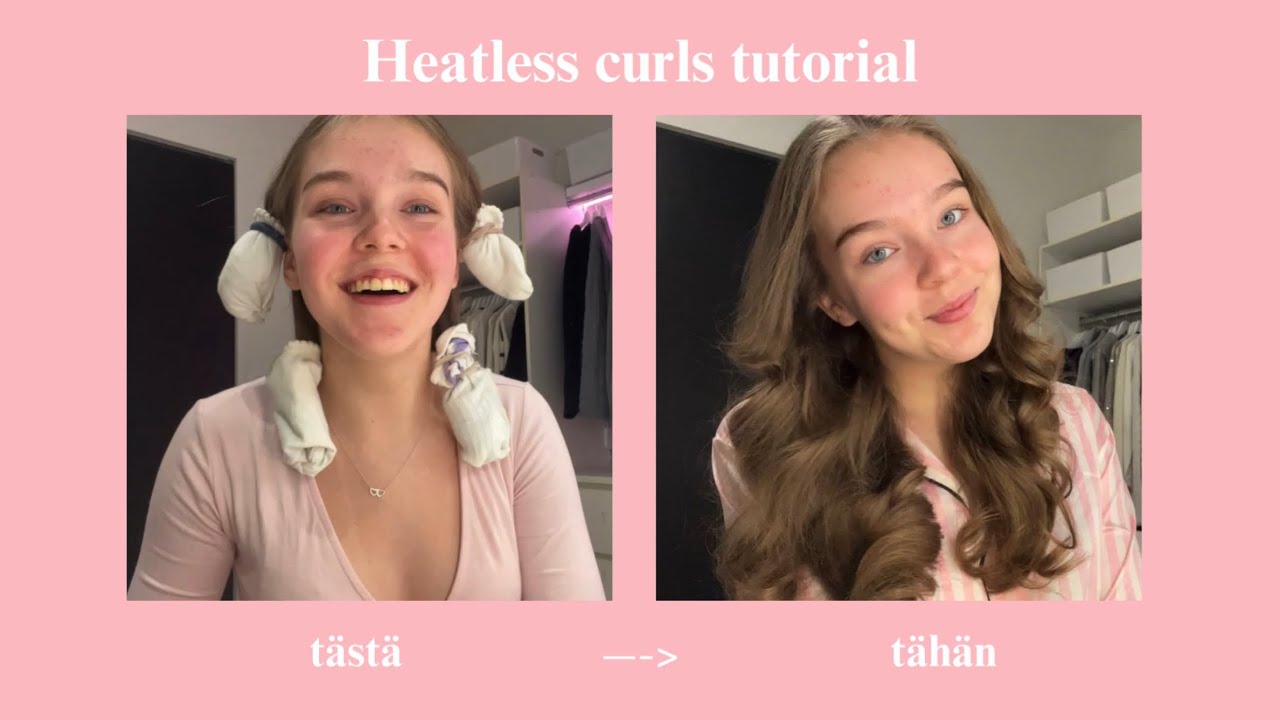 HEATLESS CURLS TUTORIAL💞