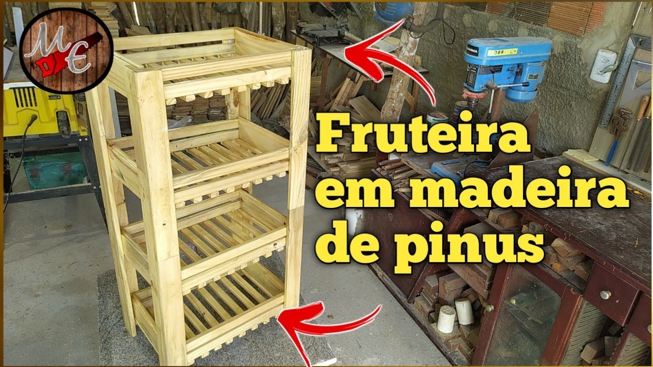 GANHE DINHEIRO, fazendo fruteira de madeira com pallet ou pinus
