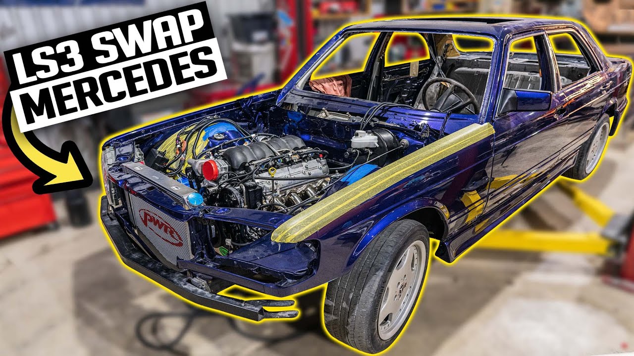 Mercedes 280se, замененный на LS3. Свежая покраска и сборка! — 6,2-литровый двигатель Benz