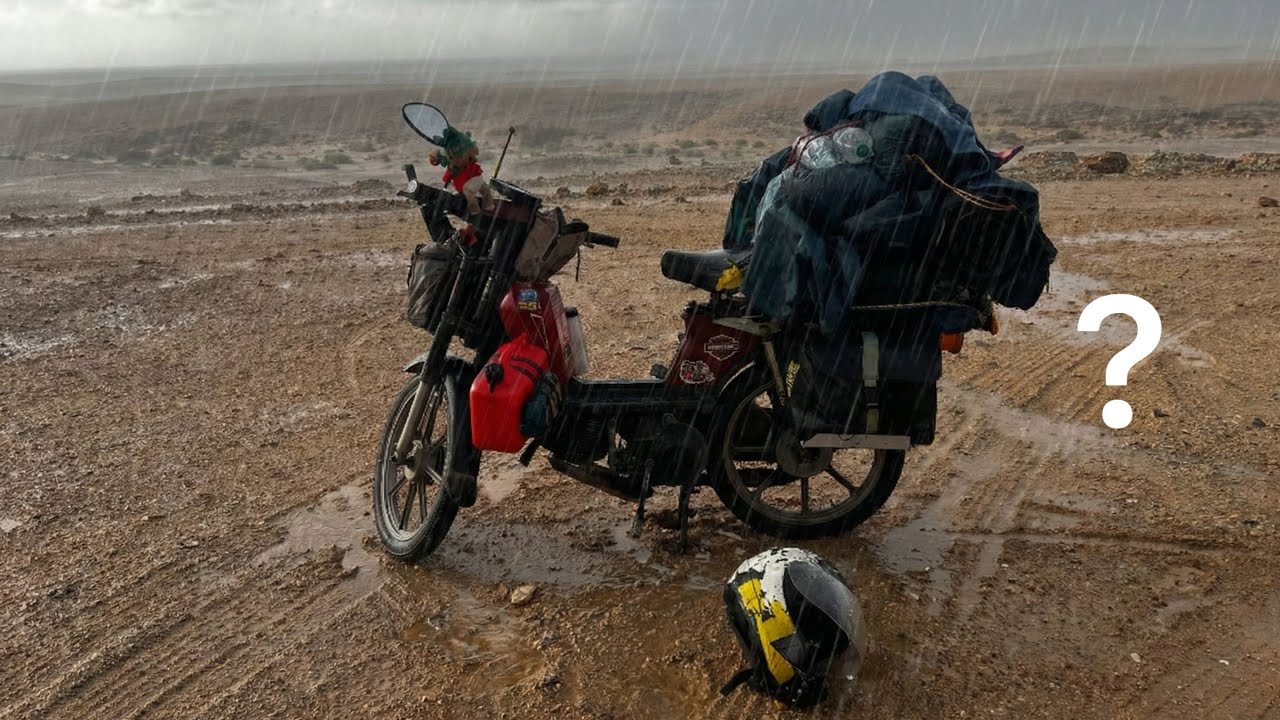 Madrid-Dakar en Vespino. Etapa 19 no veas como llueve.