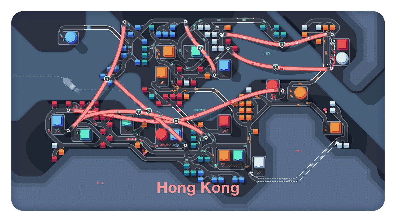 NEW MAP! Hong Kong: There's BOATS now!? - Mini Motorways (1st Playthrough w/ Commentary)