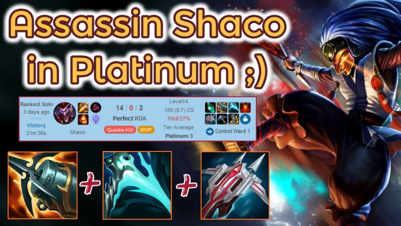 Shaco Jungle smurfing in Platinum - S 11 Ranked [League of Legends] Full Gameplay - Infernal Shaco