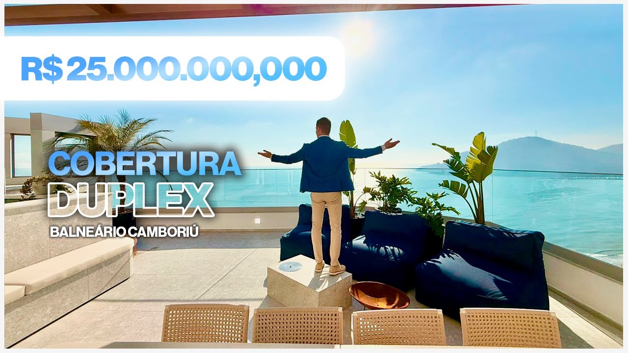 A COBERTURA DUPLEX MAIS LUXUOSA DE FRENTE PARA O MAR EM BALNEÁRIO CAMBORIÚ. R$ 25.000.000,00