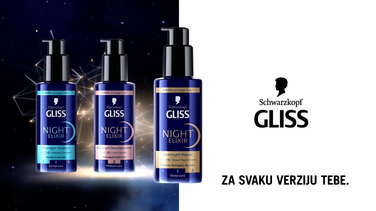 Gliss Night Elixir. Probudi se uz snažniju kosu.
