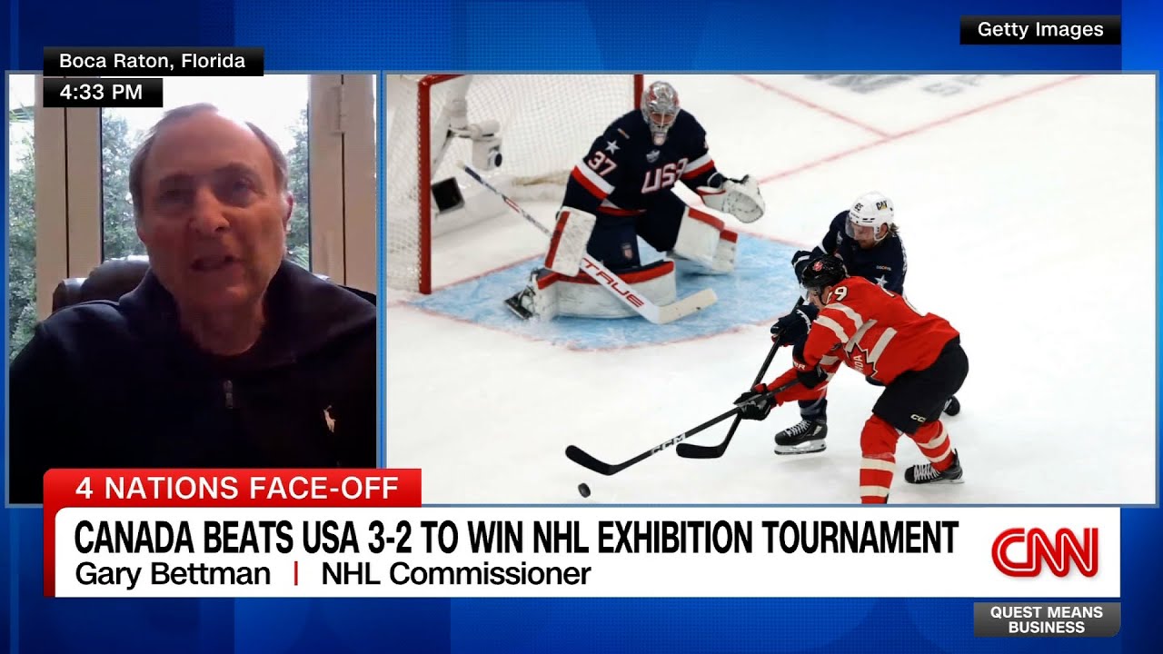 NHL Commissioner Celebrates After Strong TV Ratings from its 4 Nations Face-Off Tournament