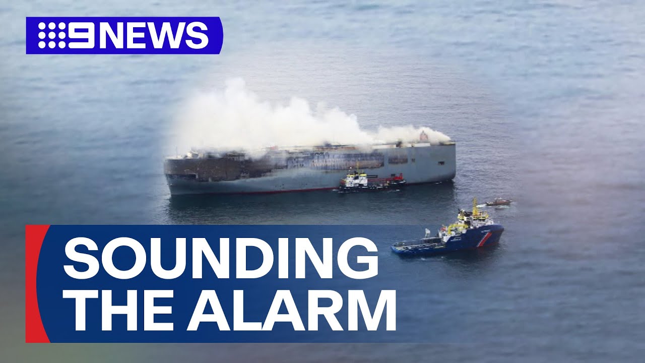 Surge in fire incidents at sea sparks electric vehicle cargo conversation | 9 News Australia