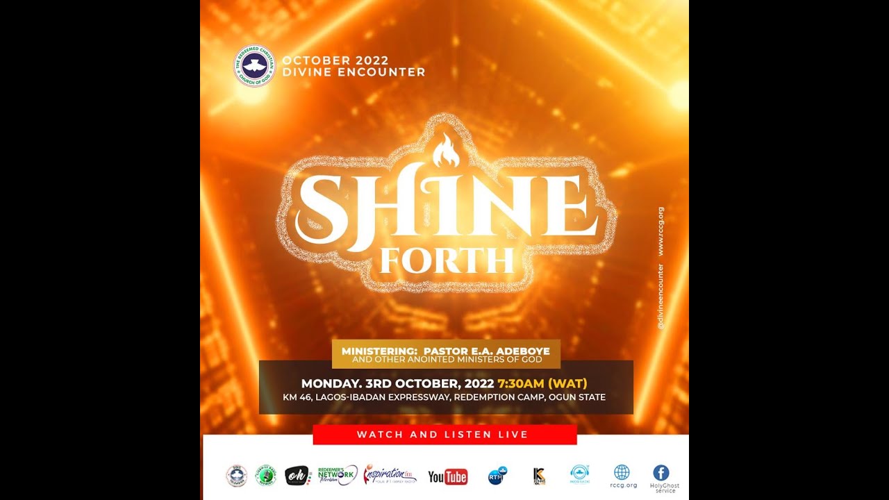 RCCG OCTOBER 3rd 2022 | DIVINE ENCOUNTER | SHINE FORTH