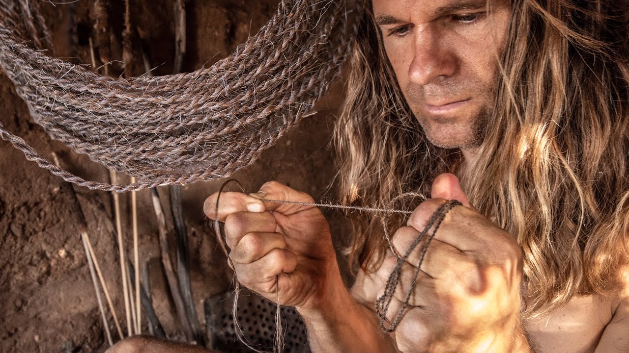Primitive Hair Cordage (made from my own hair)