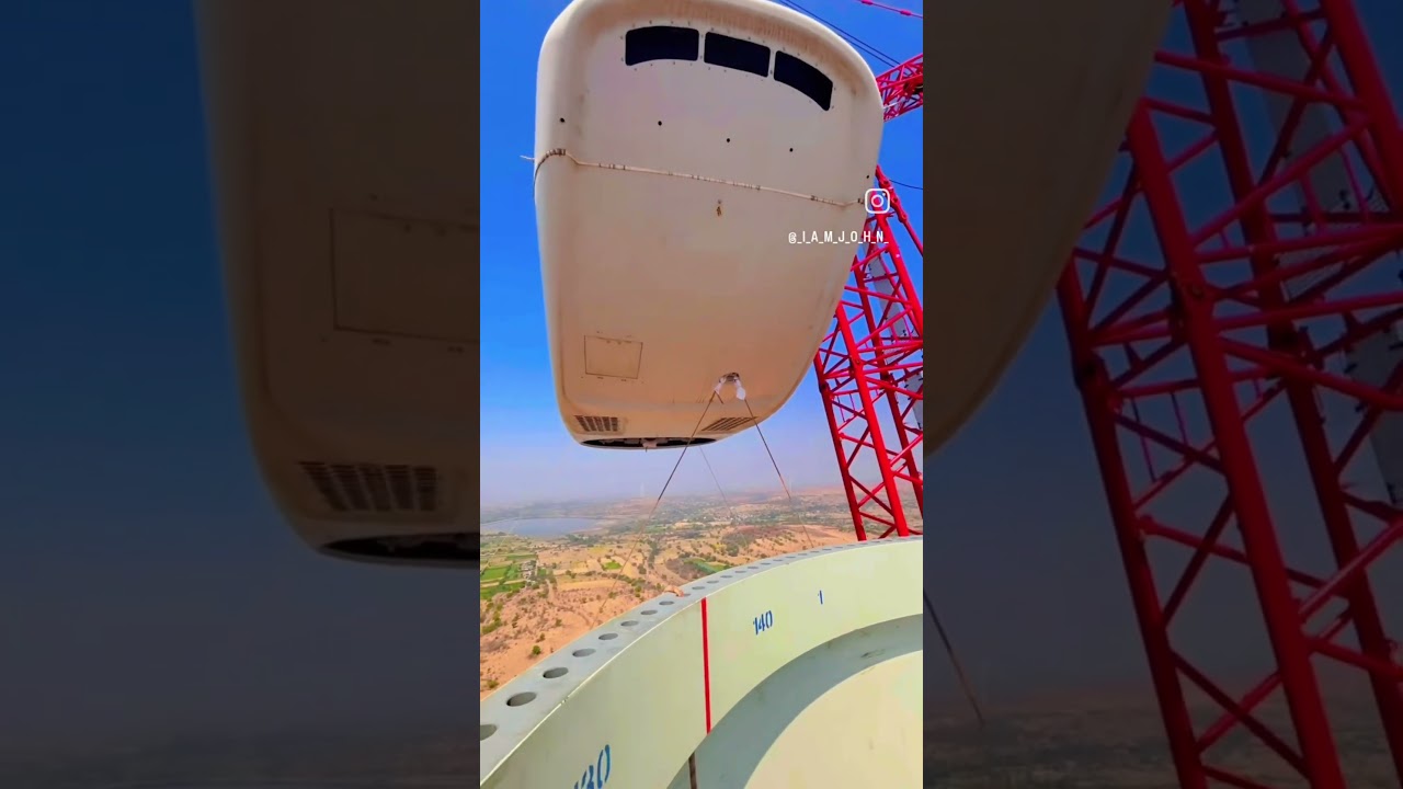 💀💀NACELLE lifting wind turbine 💀💀 #pawanchakki #140 miter #pawanchakki