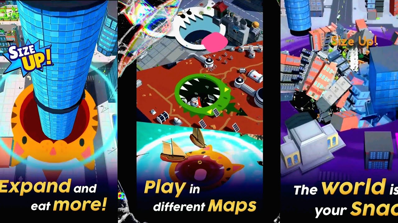 hole.io eating the whole map,lev51