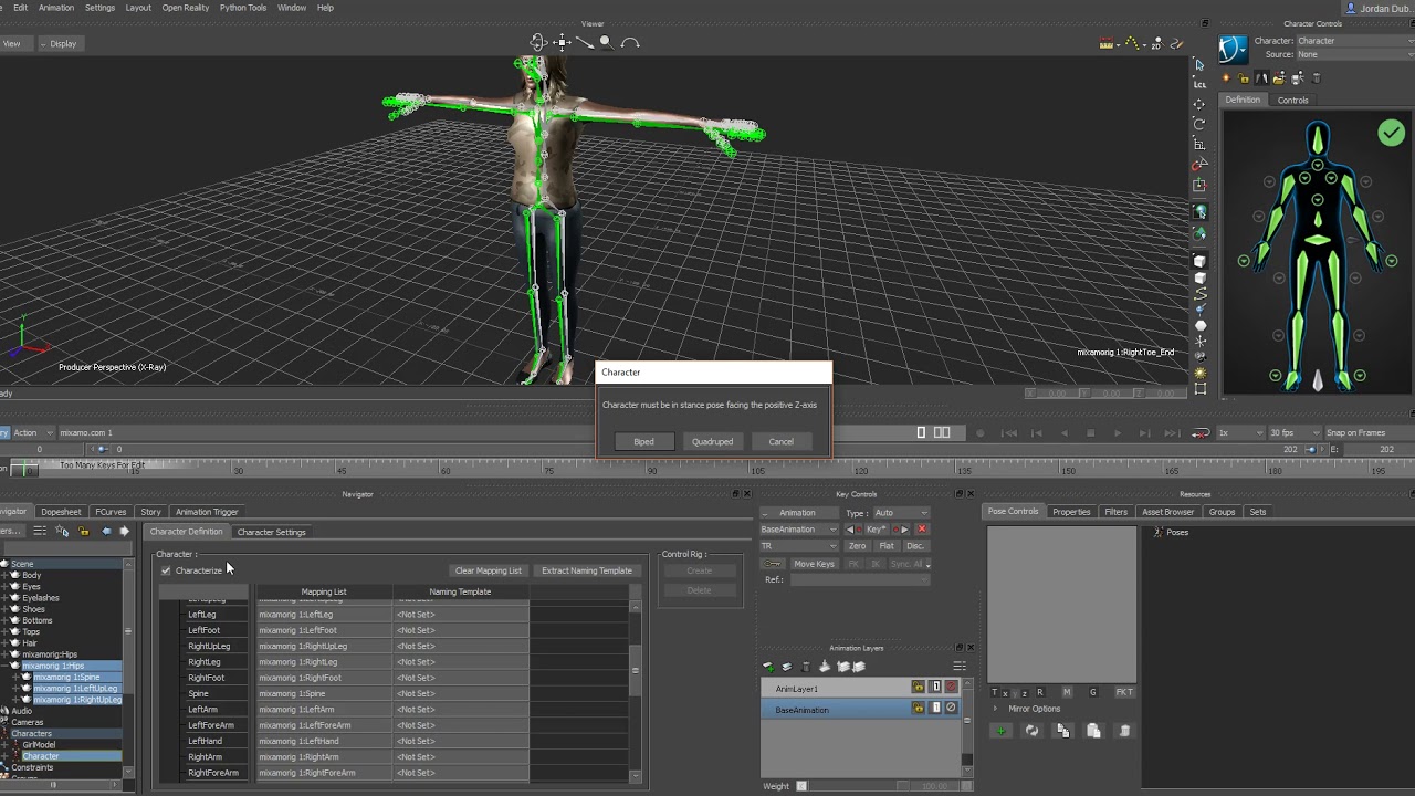Retargeting Motion Capture Animation In MotionBuilder