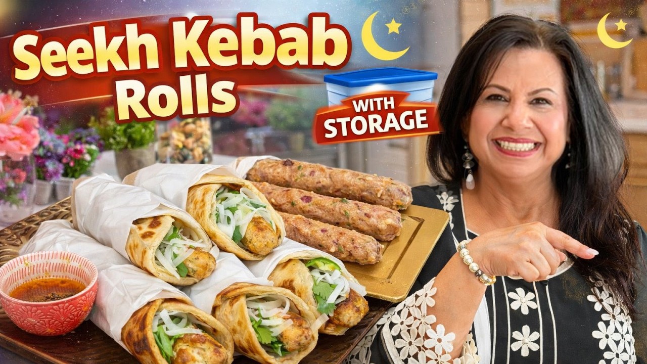 Ramadan ki Special Recipe! Seekh Kebab Rolls + Storage Idea Recipe in Urdu Hindi - RKK