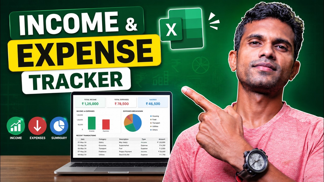 Income and Expense Tracker - Excel Tutorial