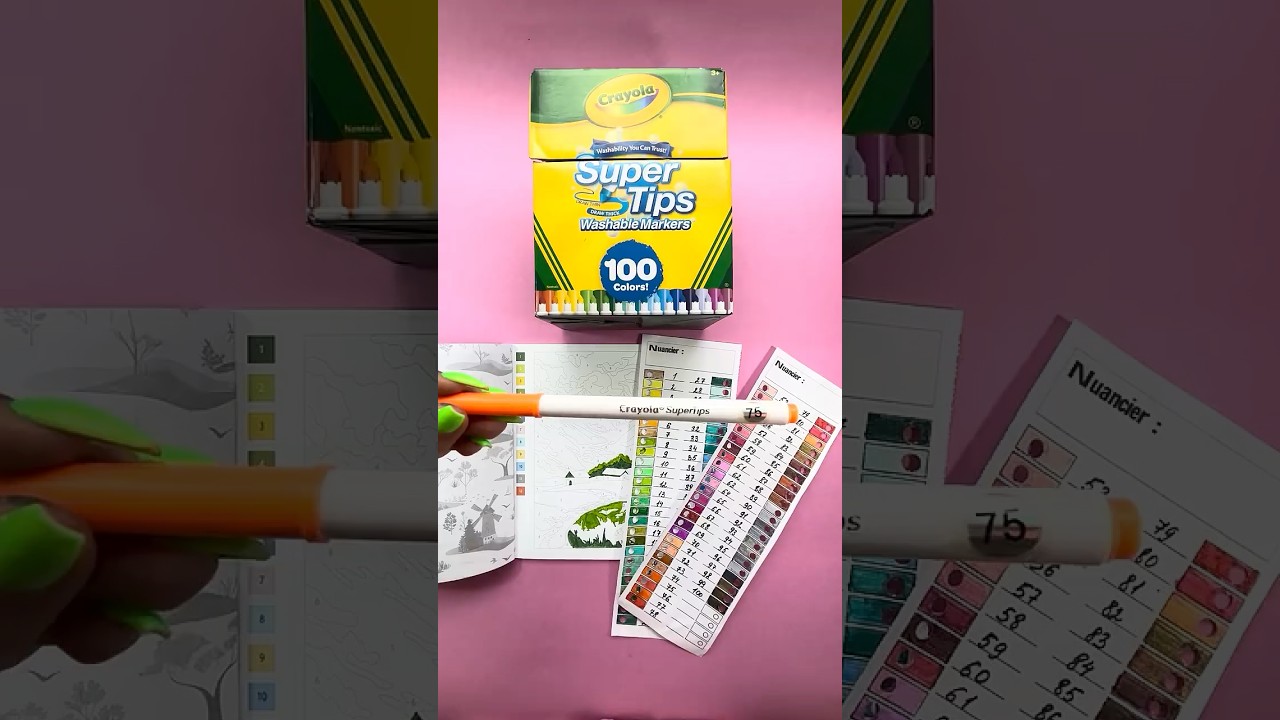 100 Crayola markers and no numbers?! 100 фломастеров Crayola и ни одного номера?!